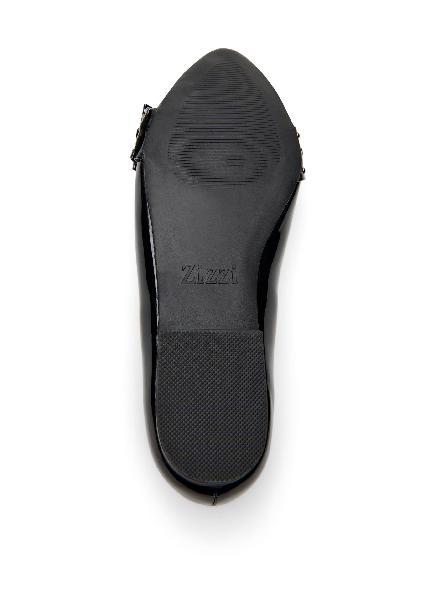 Zizzi Szerokie - Baleriny z paskiem i cwiekami, Czarne, Packshot image number 4