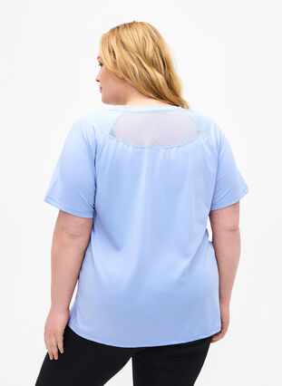 Koszulka treningowa z siateczkowym tylem, Zen Blue, Model image number 1
