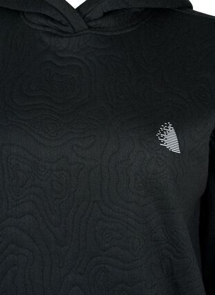 Sportowa bluza z kapturem, Black, Packshot image number 2