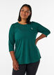 Sportowy top z rekawami 3/4, Zielony, Model image number 0