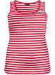 Tank top w paski o prazkowanej strukturze, Czerwony, Packshot image number 0