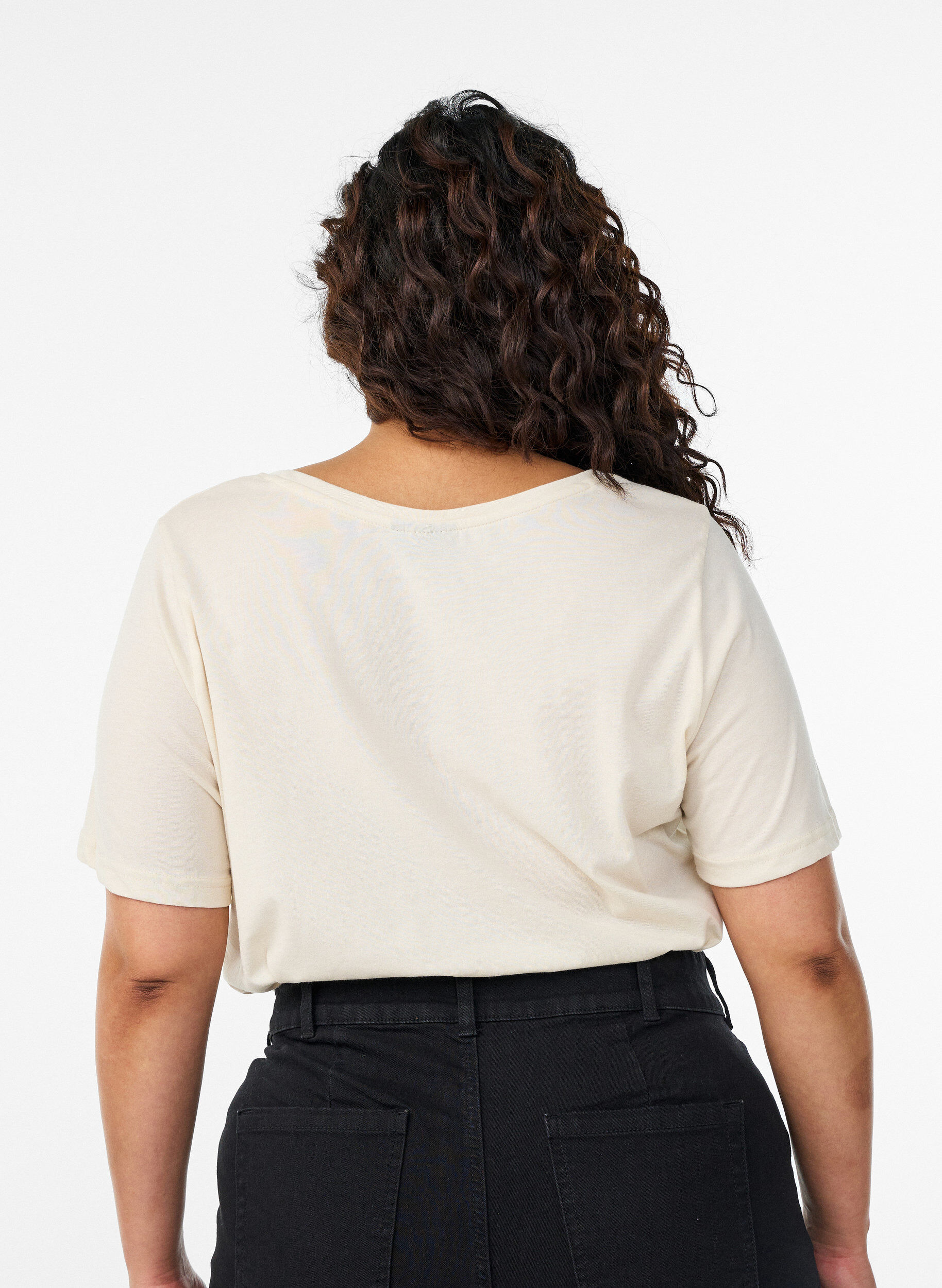 Zizzi Koszulka z nadrukiem, Biały, Model image number 2