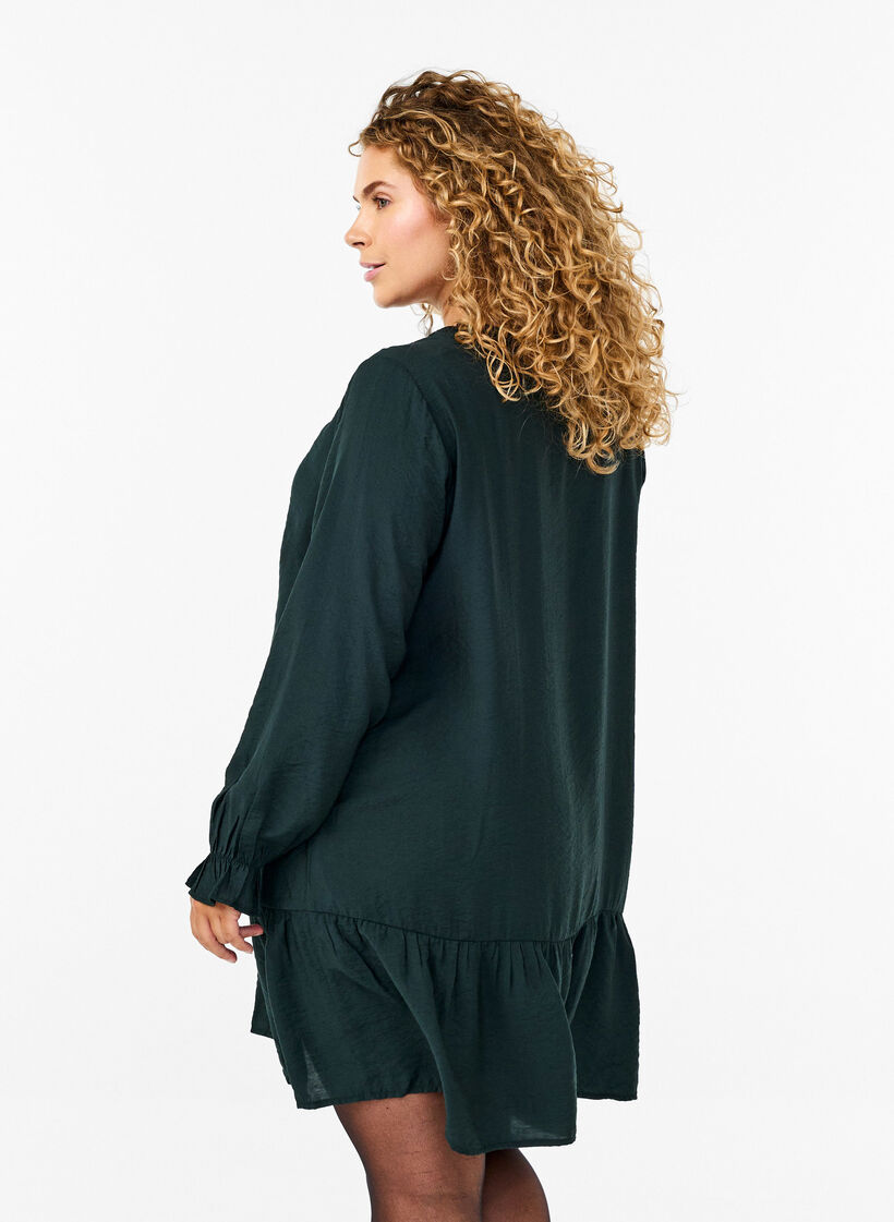 Krótka sukienka z przeszyciami i guzikami, Scarab, Model image number 1