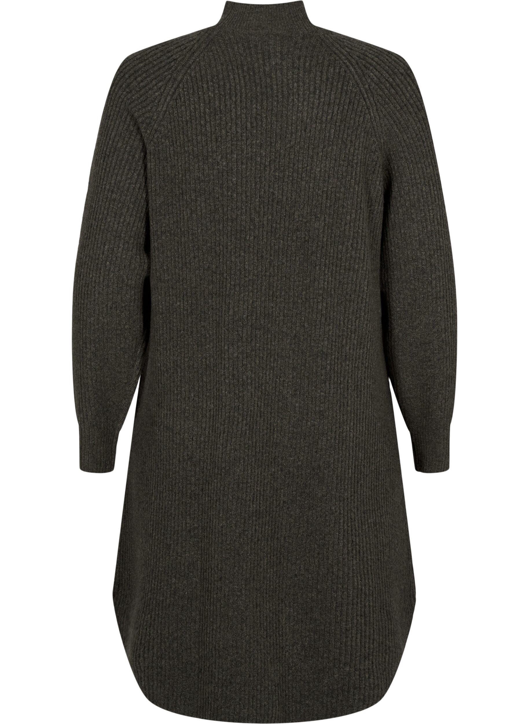 Zizzi Dzianinowa sukienka z dlugimi rekawami i golfem, Sea Turtle Mel., Packshot image number 1