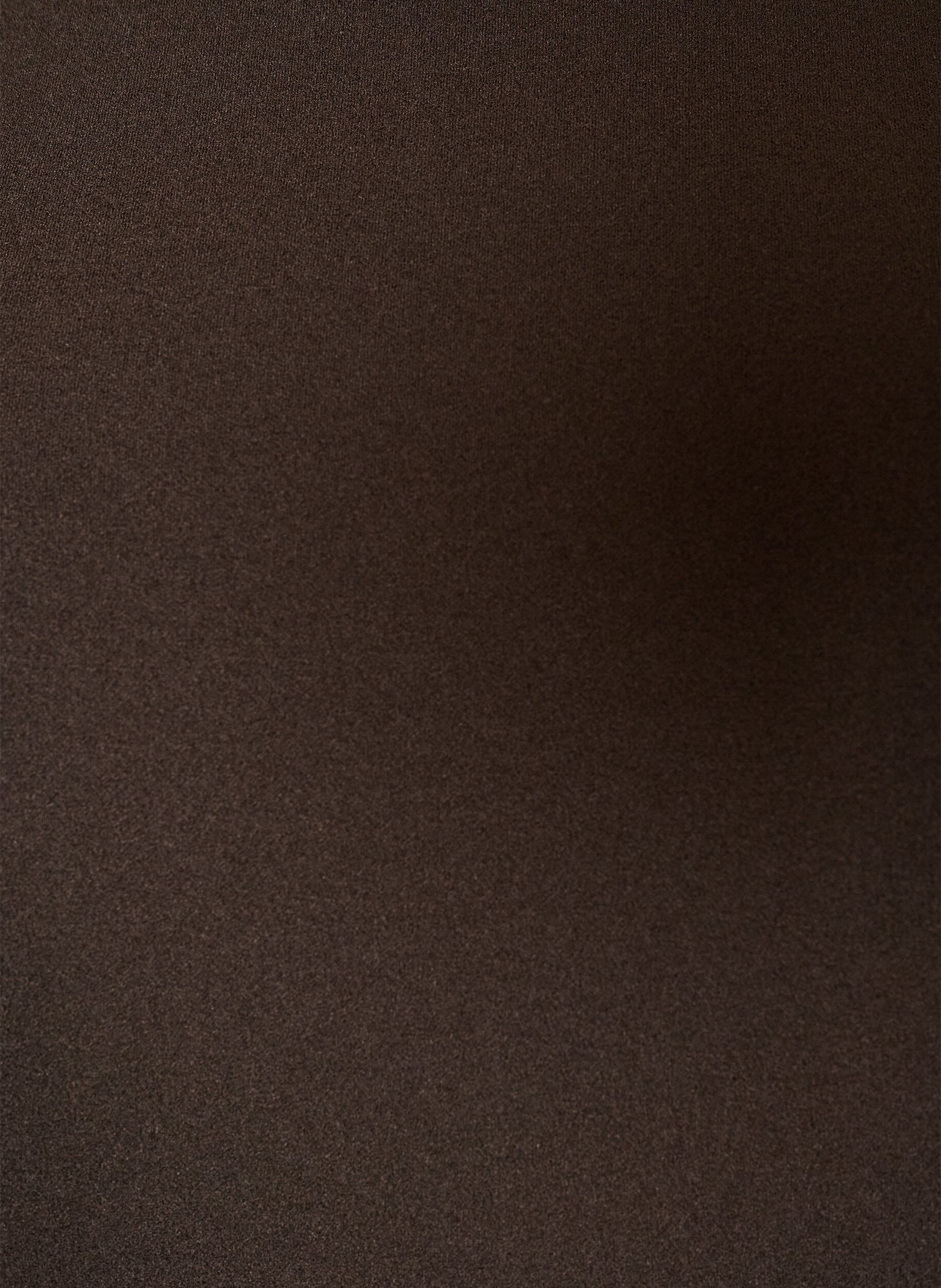 ZizziShort dress with an A-line shape and 3/4 sleeves, Brown, Packshot image number 2