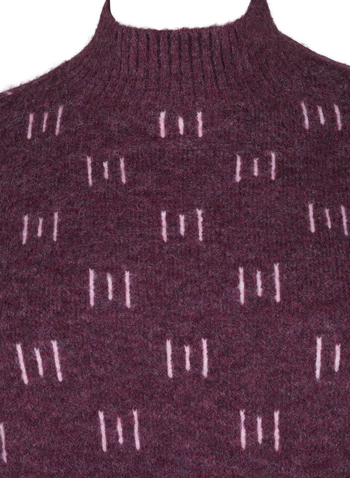 Dzianinowa bluzka ze wzorem i golfem, Potent P. Mel. Comb, Packshot image number 2