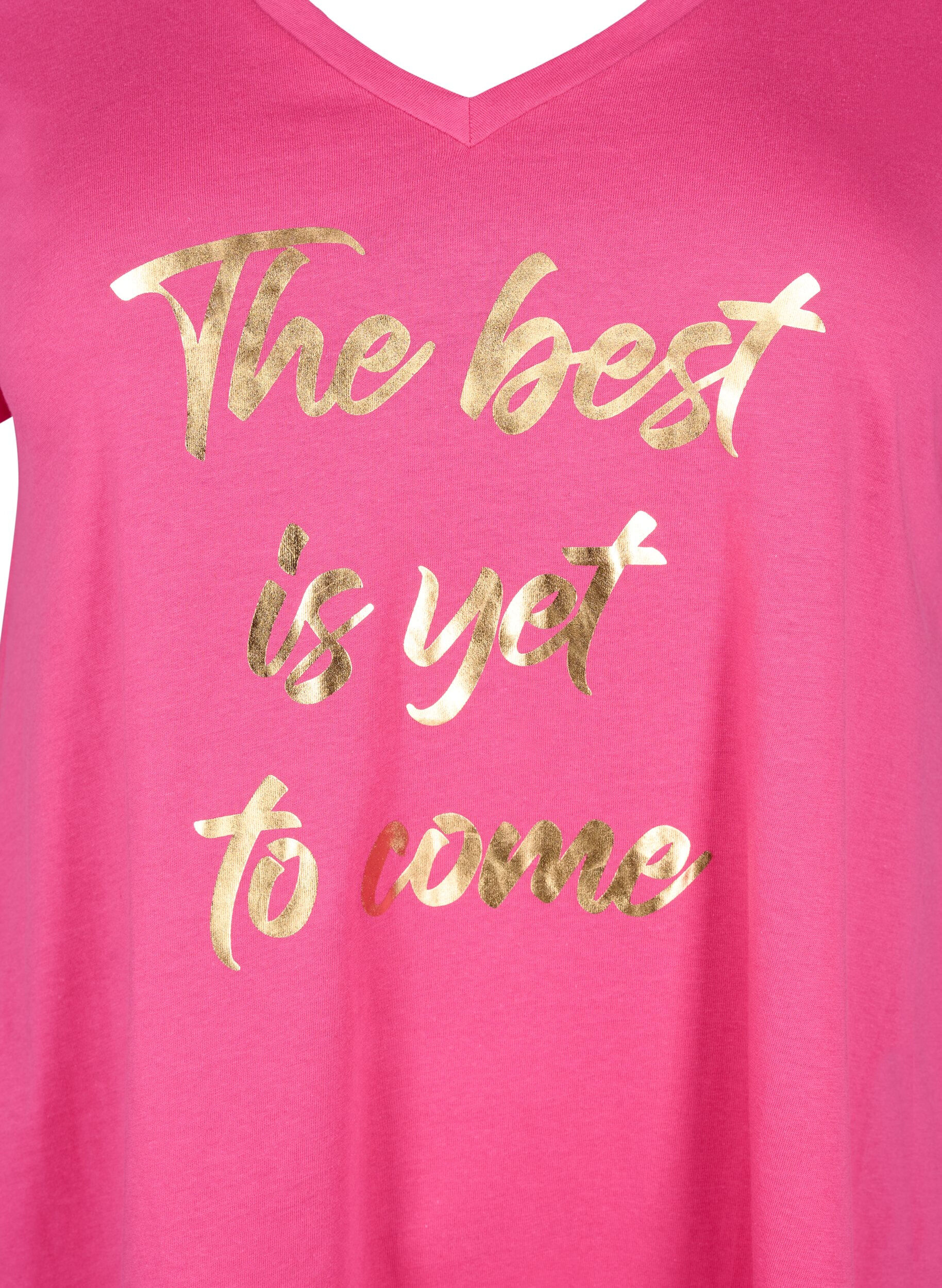 Zizzi Bawelniana koszulka z kr&oacute;tkim rekawem, Raspberry S. Best, Packshot image number 2