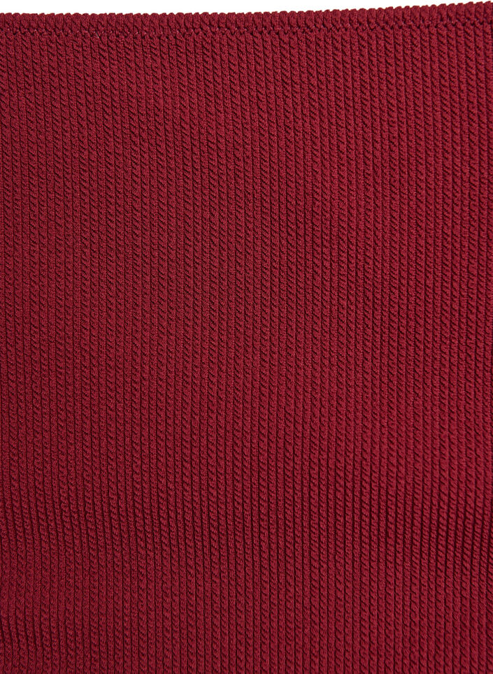 Doly bikini na wysokim staniku z faktura, Czerwony, Packshot