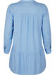 Tunika z dekoltem w serek i drobnymi marszczeniami, Niebieskie, Packshot image number 1