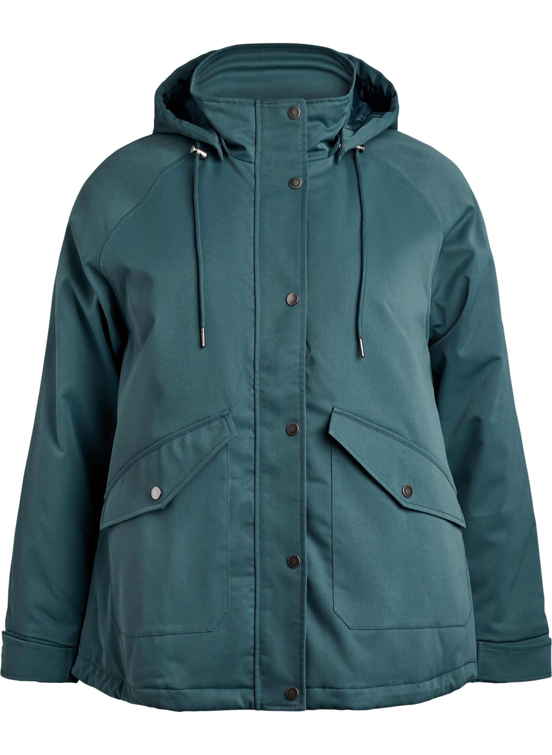 ZizziParka z podszewka i odpinana kapturka, Zielony, Packshot image number 0