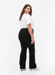 Jeansy o wysokiej talii z rozcieciem na buty, Czarne, Model image number 1