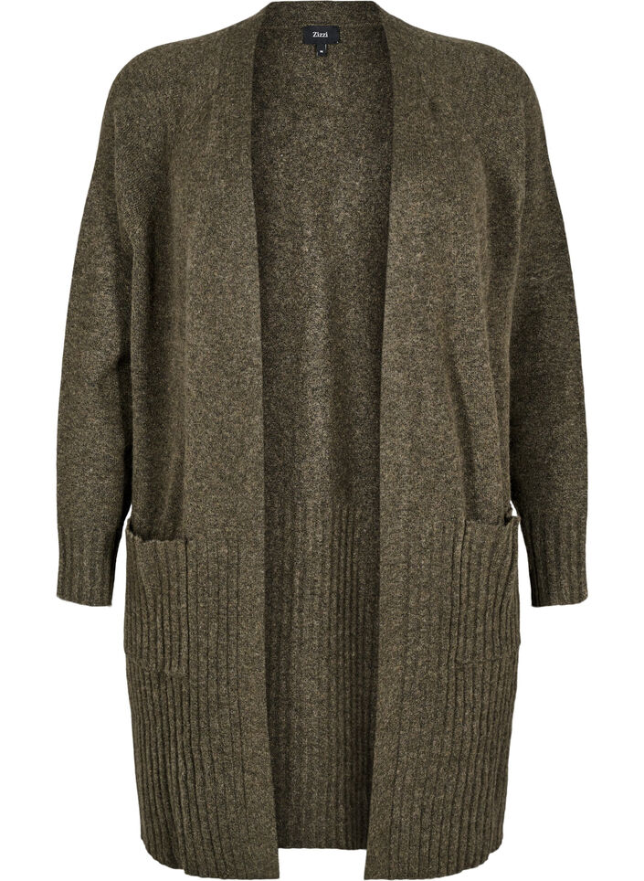 Dlugi kardigan z kieszeniami, Sea Turtle Mel., Packshot image number 0