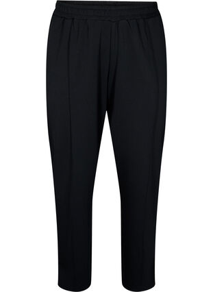 Spodnie z mieszanki modalu z rozcieciem, Black, Packshot image number 0