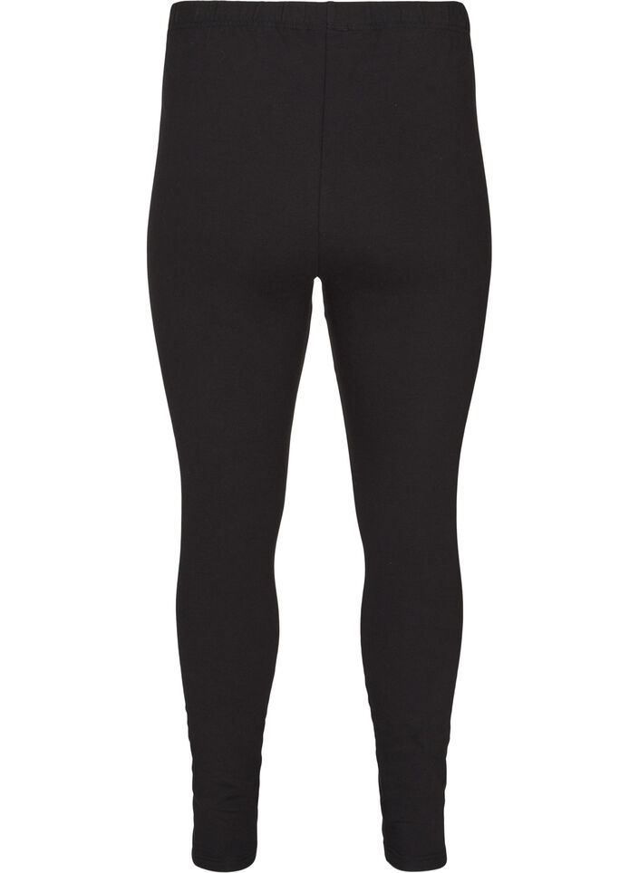 Bawelniane legginsy z podszewka, Czarne, Packshot image number 1