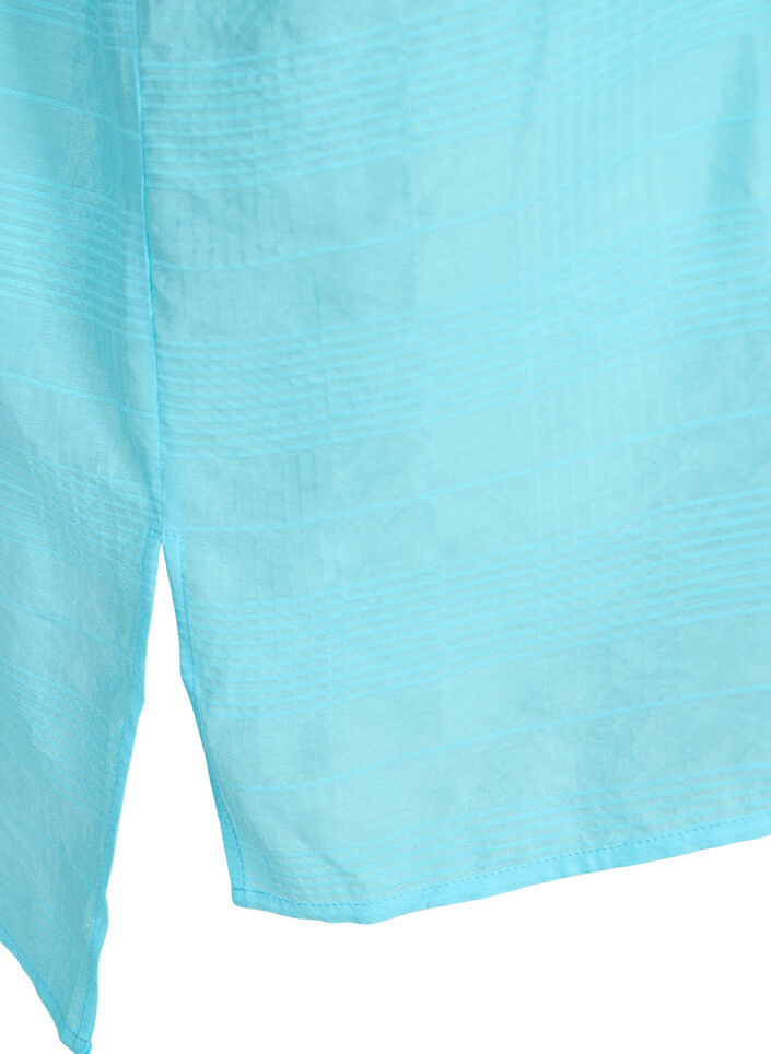 Wiskozowa koszula o przedluzonym kroju z faktura, Bachelor Button, Packshot image number 3