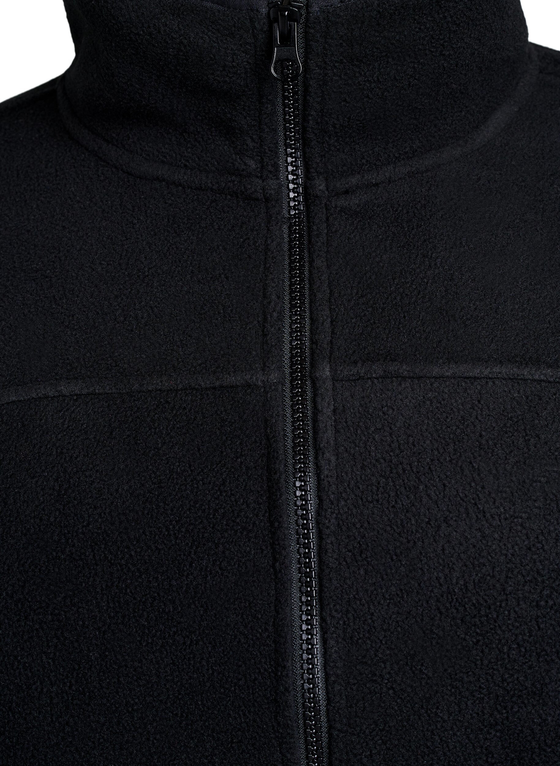 ZizziKurtka polarowa z kieszeniami, Czarne, Packshot image number 2