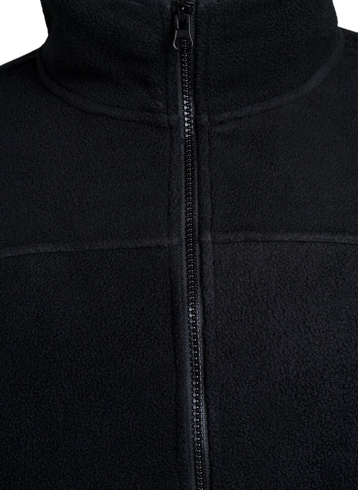 Kurtka polarowa z kieszeniami, Czarne, Packshot image number 2