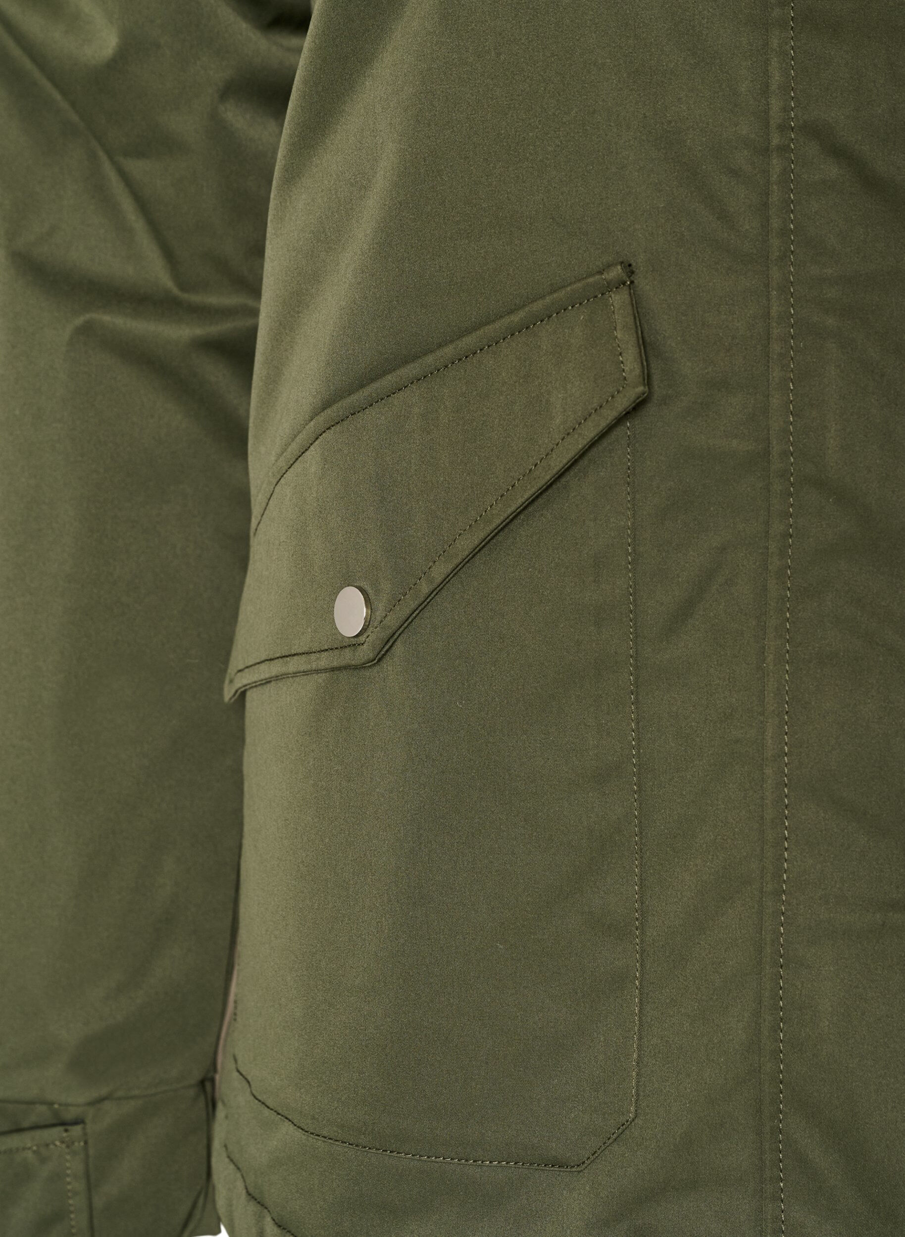 ZizziParka z podszewka i odpinana kapturka, Zielony, Packshot image number 3