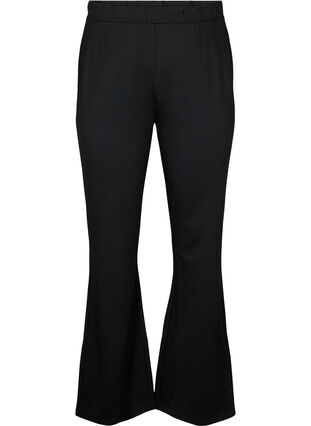 Spodnie typu bootcut z mieszanki wiskozy, Black, Packshot image number 0