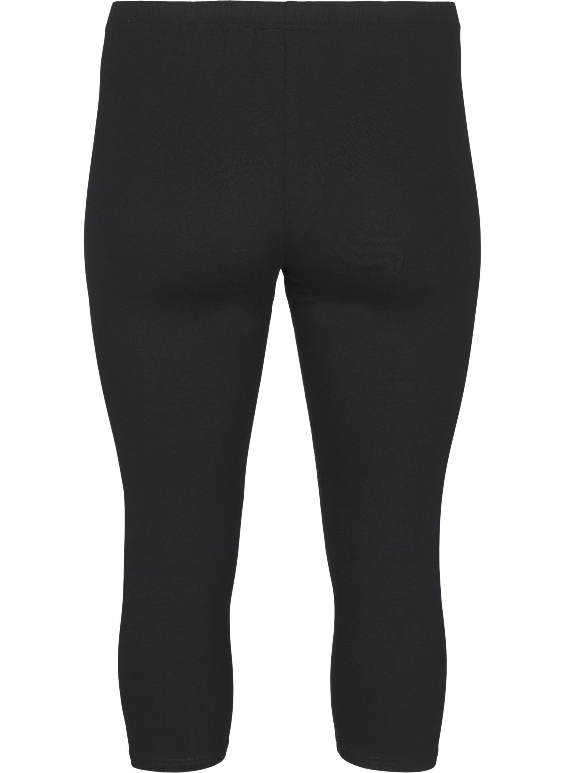 Zizzi Podstawowe legginsy 3/4 z wiskozy, Black, Packshot image number 1
