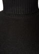 Sweter o luznym splocie z golfem, Czarne, Packshot image number 2