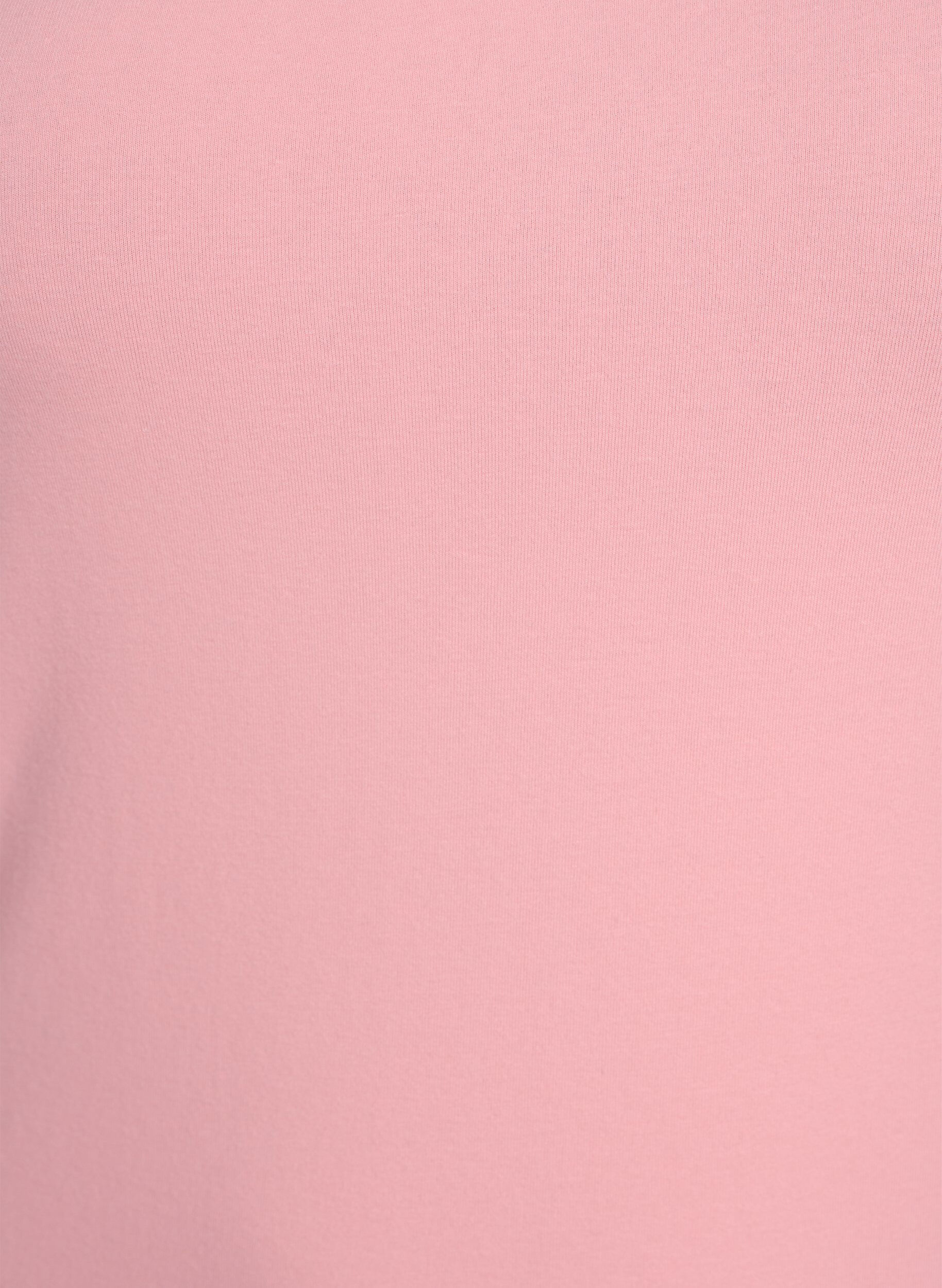 Zizzi Podstawowy top bawelniany w jednolitym kolorze, R&oacute;żowy, Packshot image number 2
