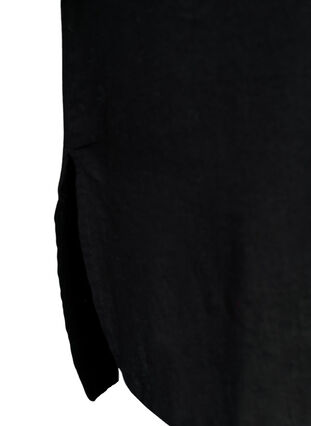 Koszula o przedluzonym kroju z krótkimi rekawami, Black, Packshot image number 3
