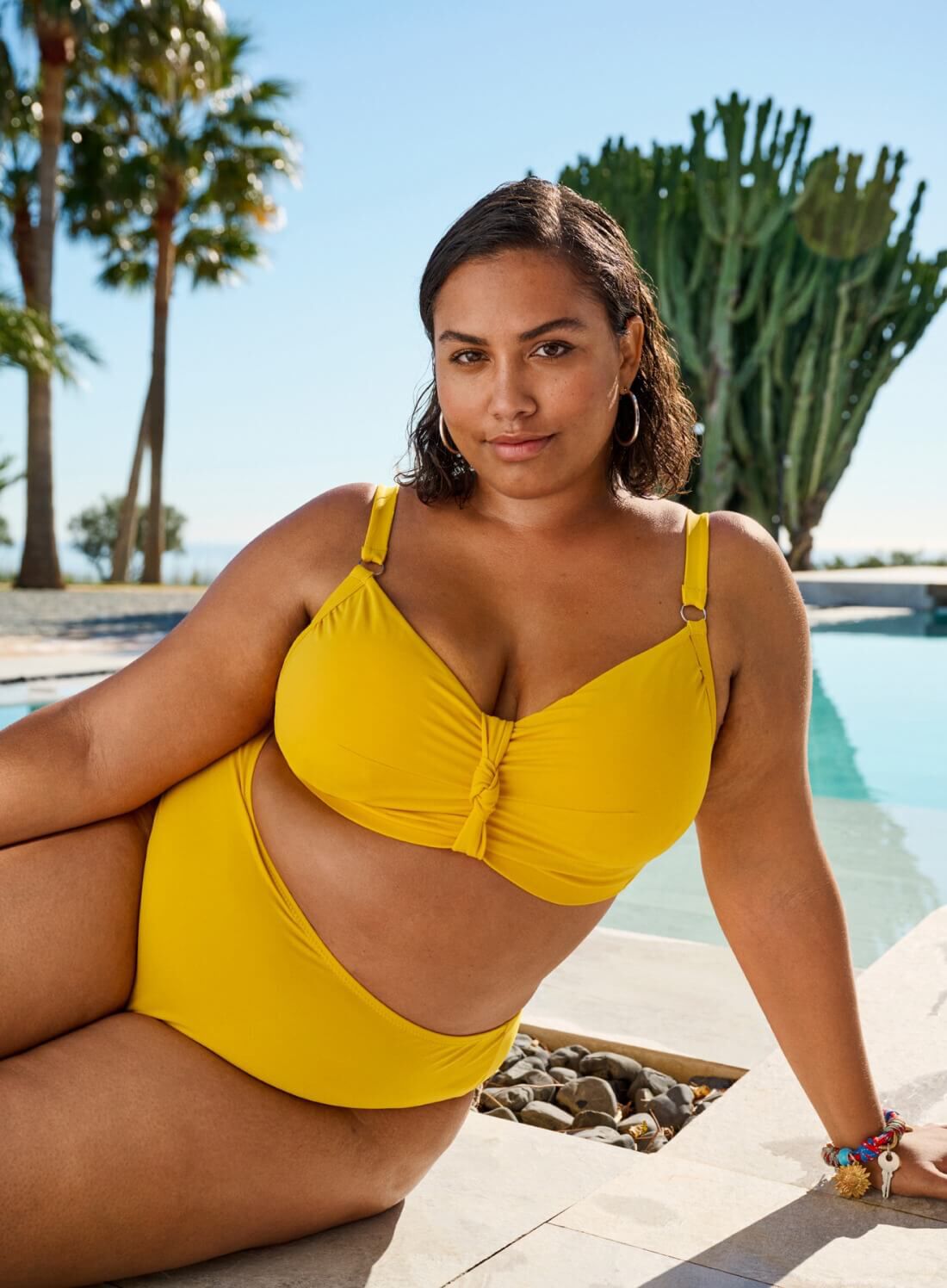 Ż&oacute;łty zestaw bikini, , Model