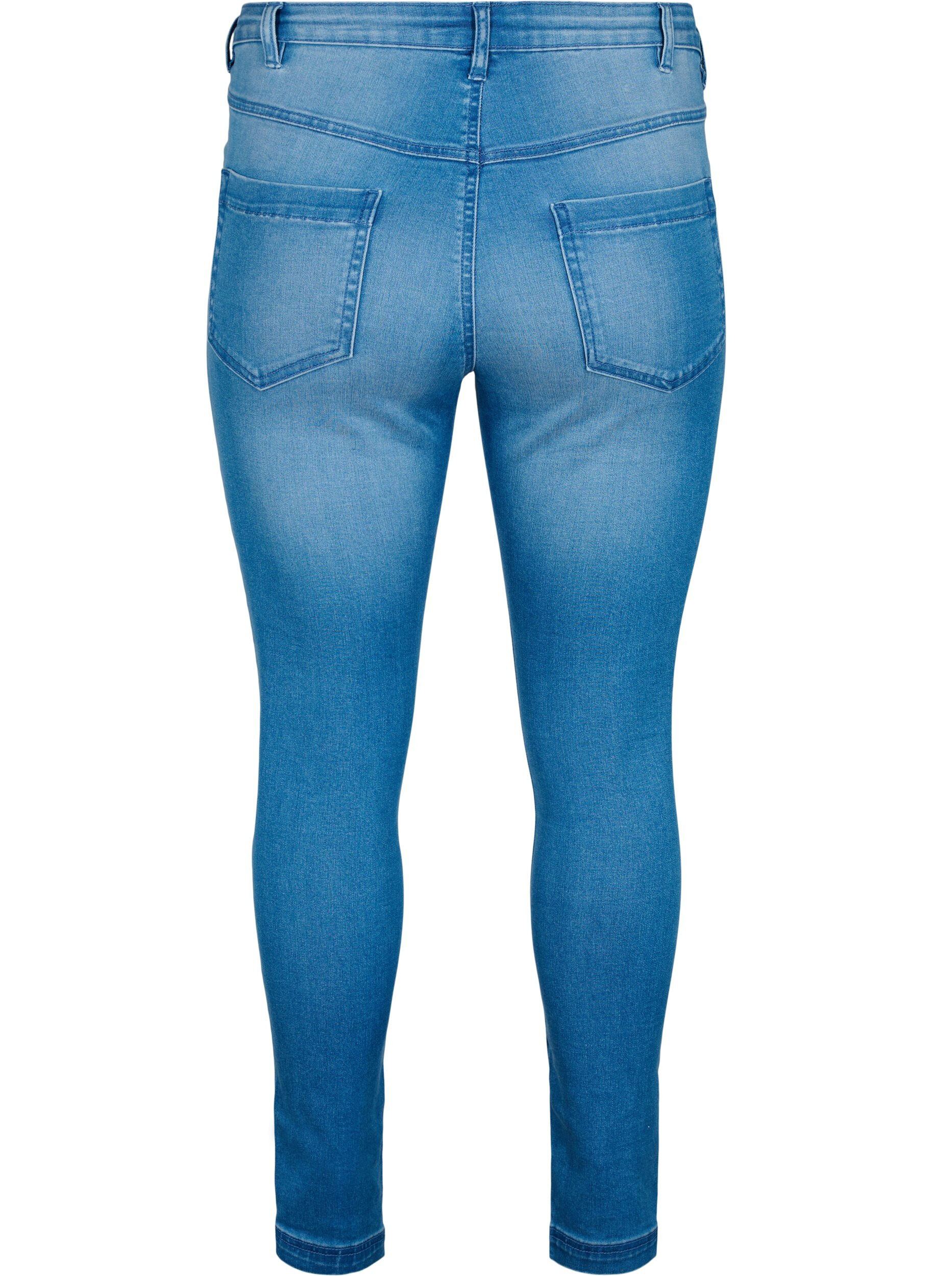 ZizziSuper waskie jeansy Amy z wysokim stanem, Light blue, Packshot image number 1