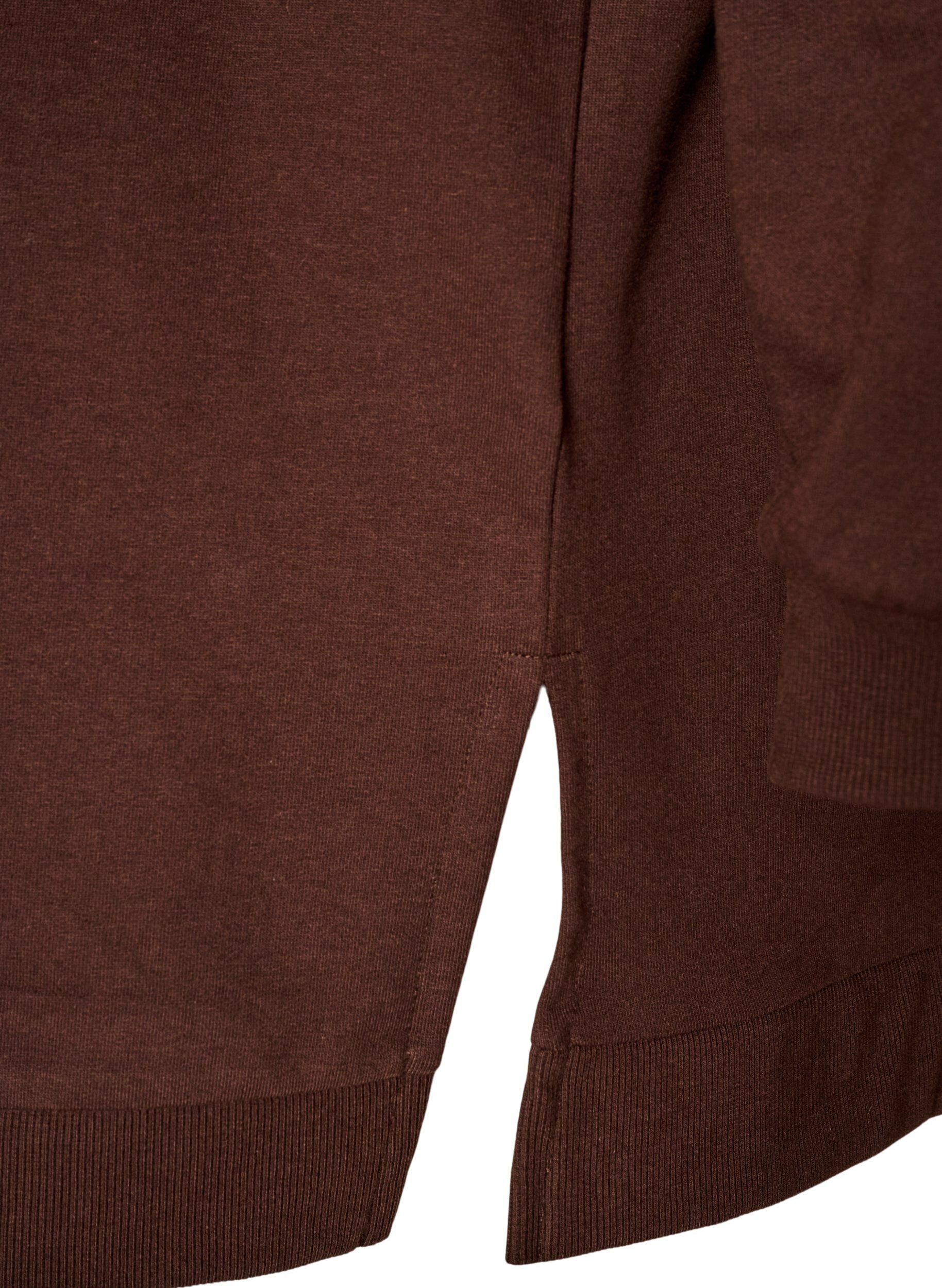 ZizziBluza z kapturem z nadrukiem z tkaniny frotte, Brązowy, Packshot image number 3