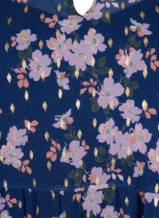 Tunika z kwiatowym nadrukiem i lureksem, Blue Small Fl. AOP, Packshot image number 2