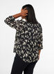 Koszula w krate z wykladanym kolnierzem i 3/4-sleeves, Czarne, Model image number 2