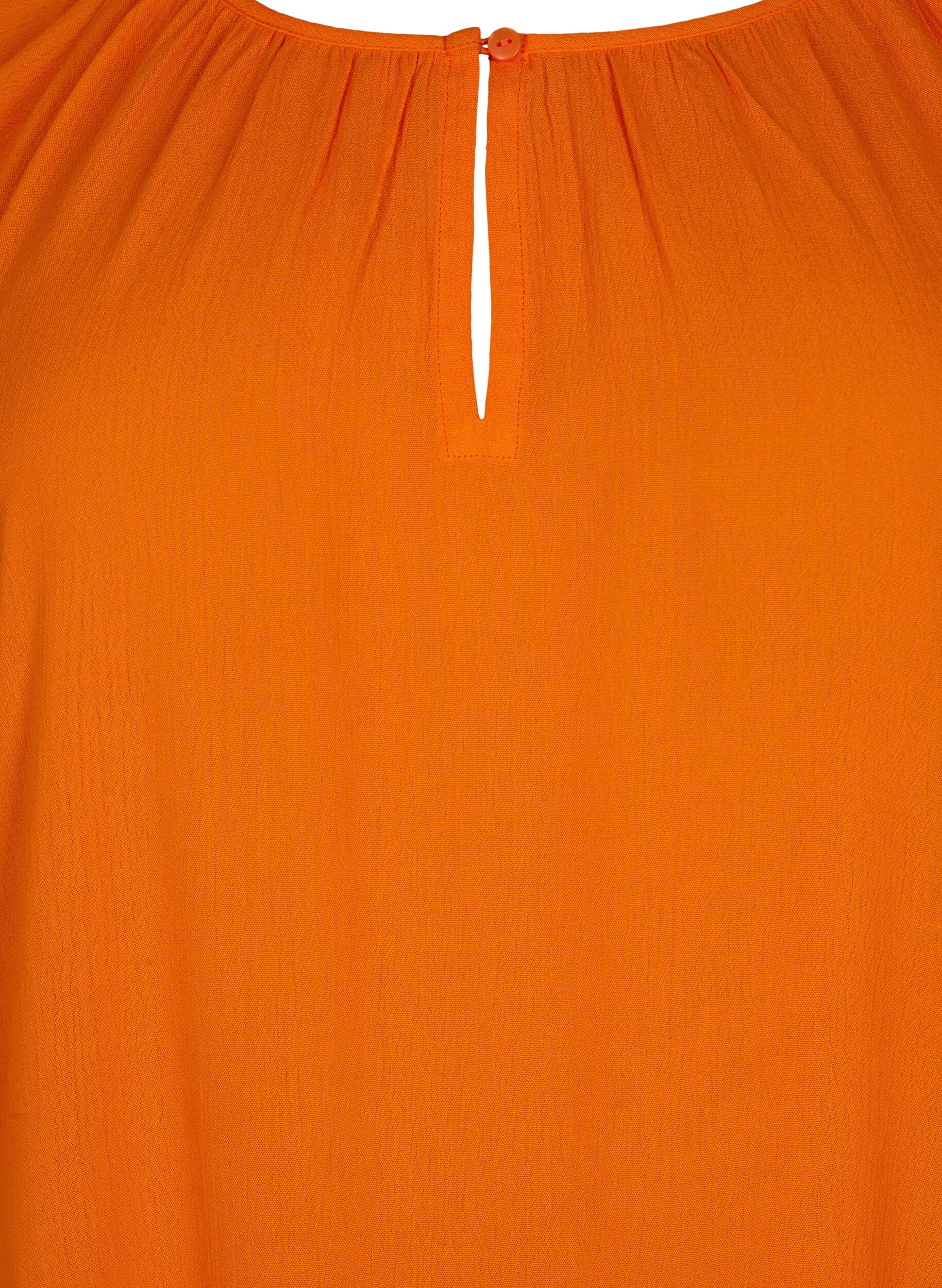 Zizzi Tunika z wiskozy z rekawami 3/4, Pomarańczowy, Packshot image number 2