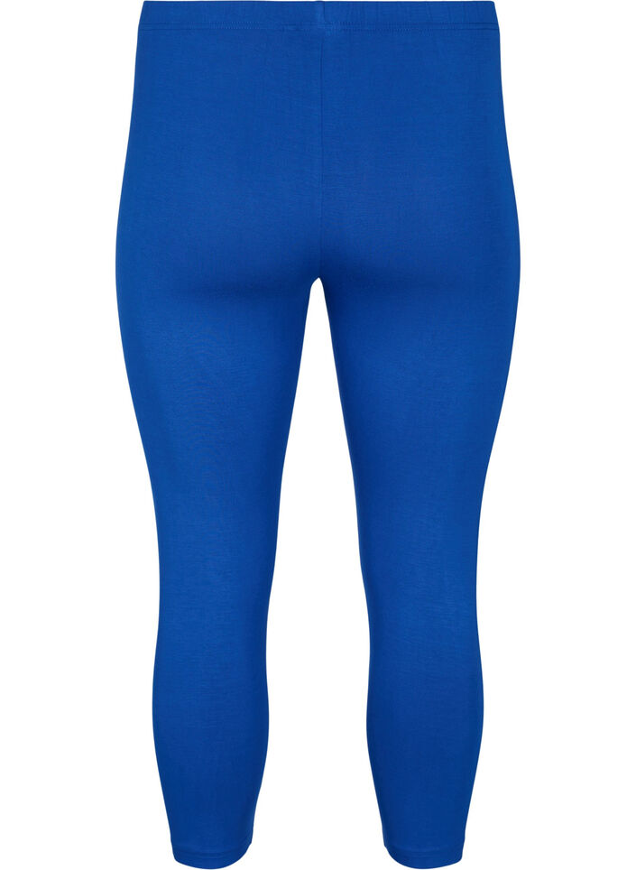 3/4-length wiskozowe legginsy w stylu basic, Niebieskie, Packshot image number 1