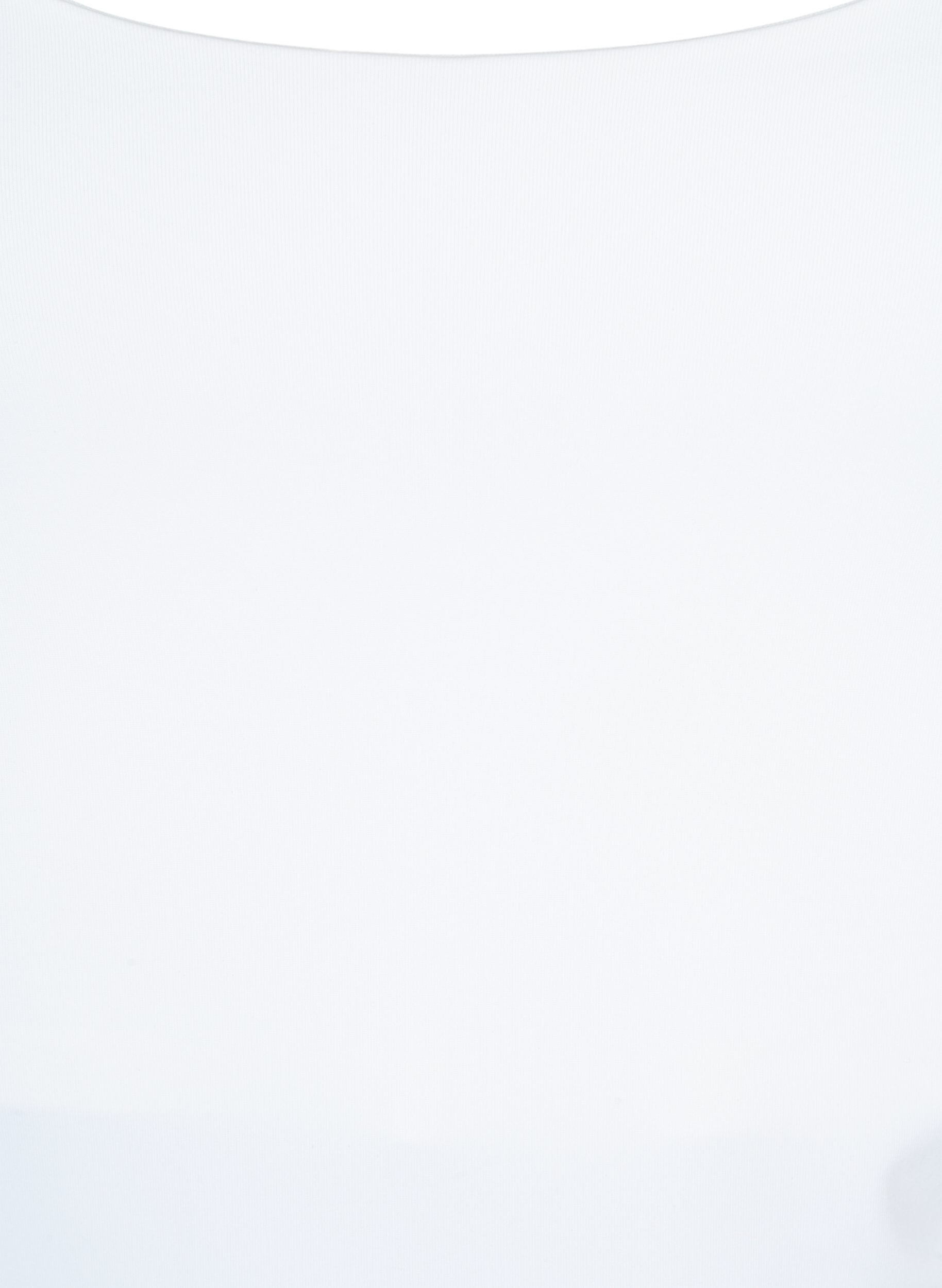 Zizzi Elastyczny dwustronny top, Bright White, Packshot image number 2