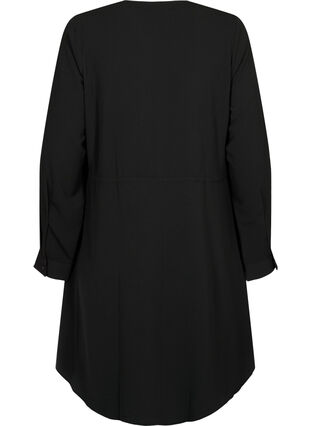 Sukienka z koronka w pasie, Black, Packshot image number 1