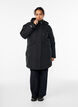 Hydrofobowa parka z kapturem i funkcjonalnymi detalami, Czarne, Model image number 1