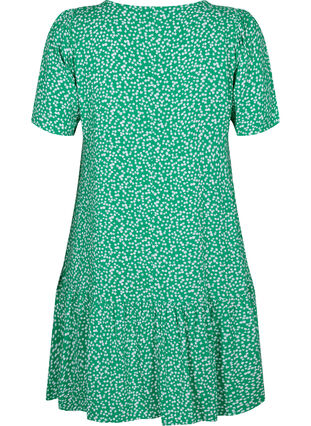 Flash – sukienka z wiskozy z wcieciem, Bright Green Wh. AOP, Packshot image number 1