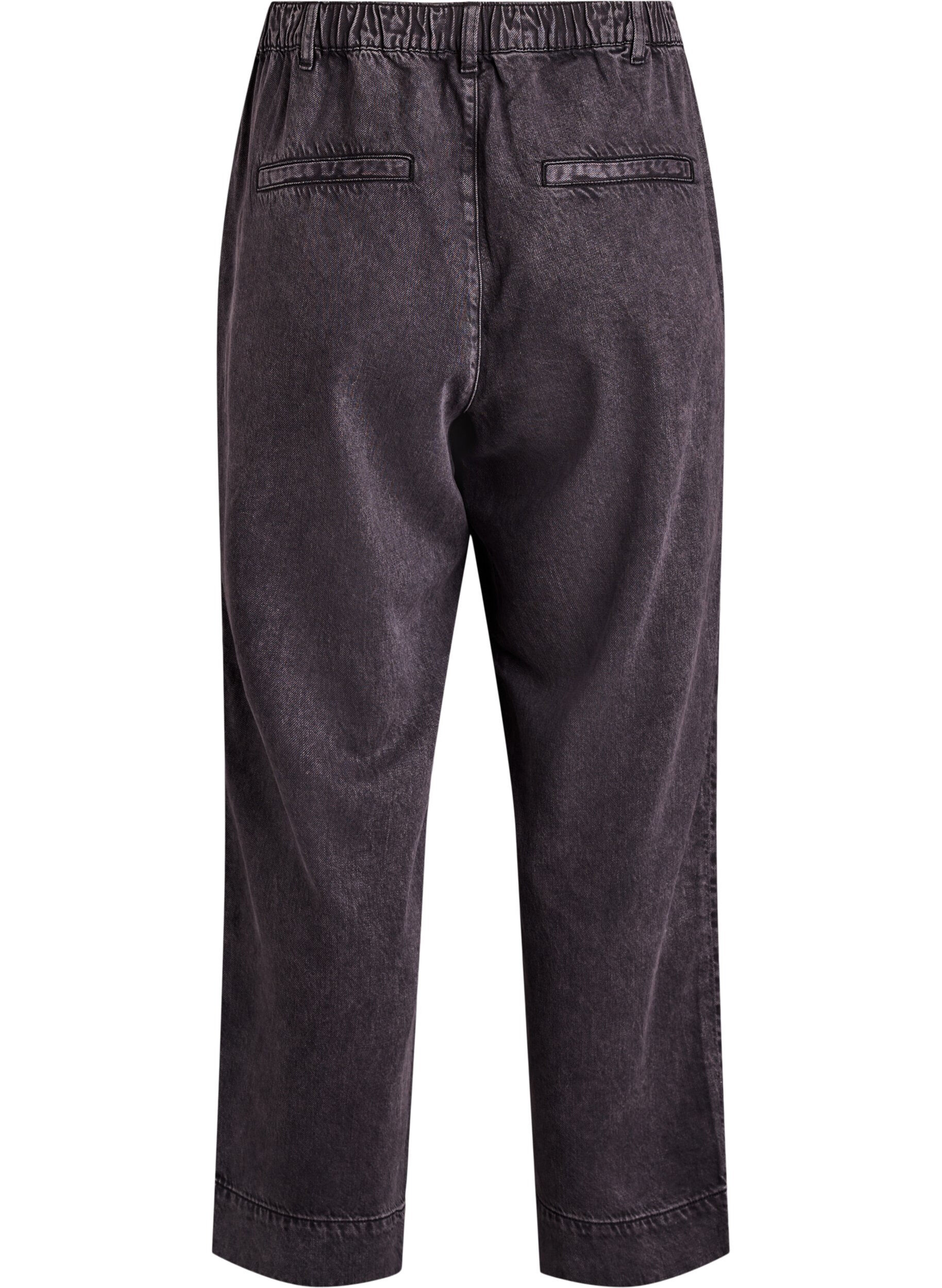 Zizzi Szerokie jeansy z elastyczna gumka w talii, Szary, Packshot image number 1