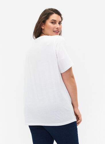 FLASH – 2-pack koszulki z okraglym dekoltem, White/Black, Model image number 1
