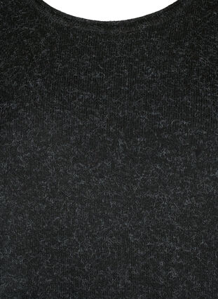 Dzianinowa sukienka z rozcieciem w rekawach, Dark Grey Melange, Packshot image number 2