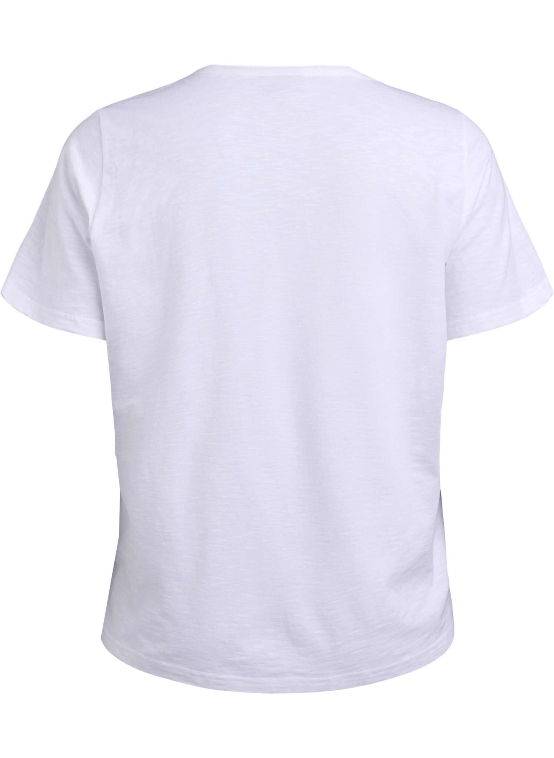 ZizziT-shirt z guzikami, Biały, Packshot image number 1