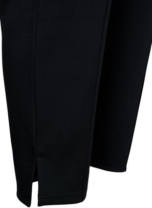 Spodnie z mieszanki modalu z rozcieciem, Black, Packshot image number 3