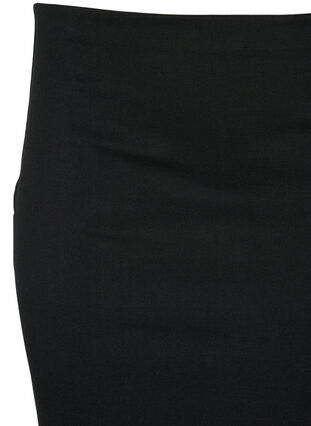 Obcisla wiskozowa spódnica z rozcieciem, Black, Packshot image number 2