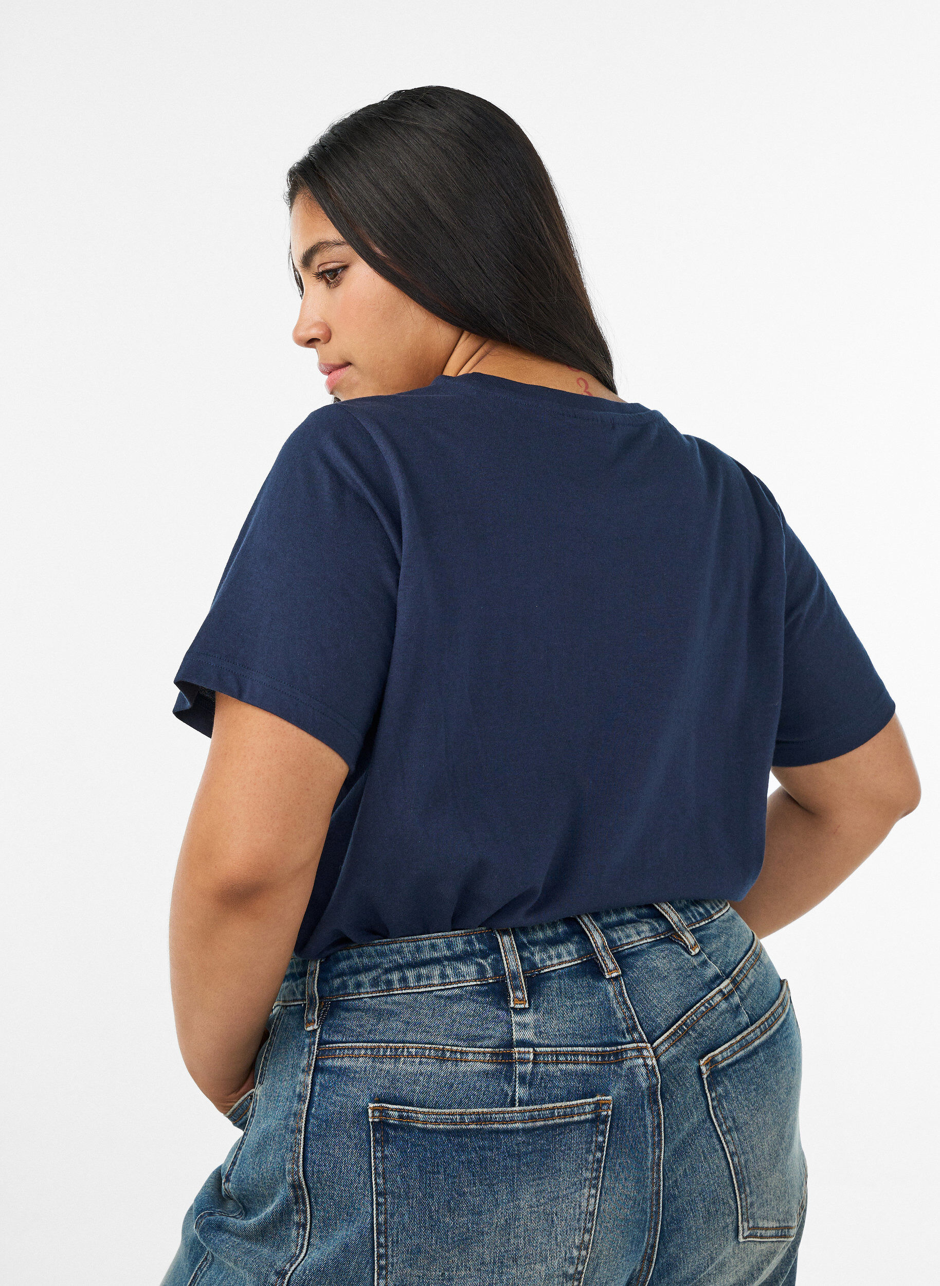 ZizziBawelna organiczna Koszulka z motywem misia, Niebieskie, Model image number 2