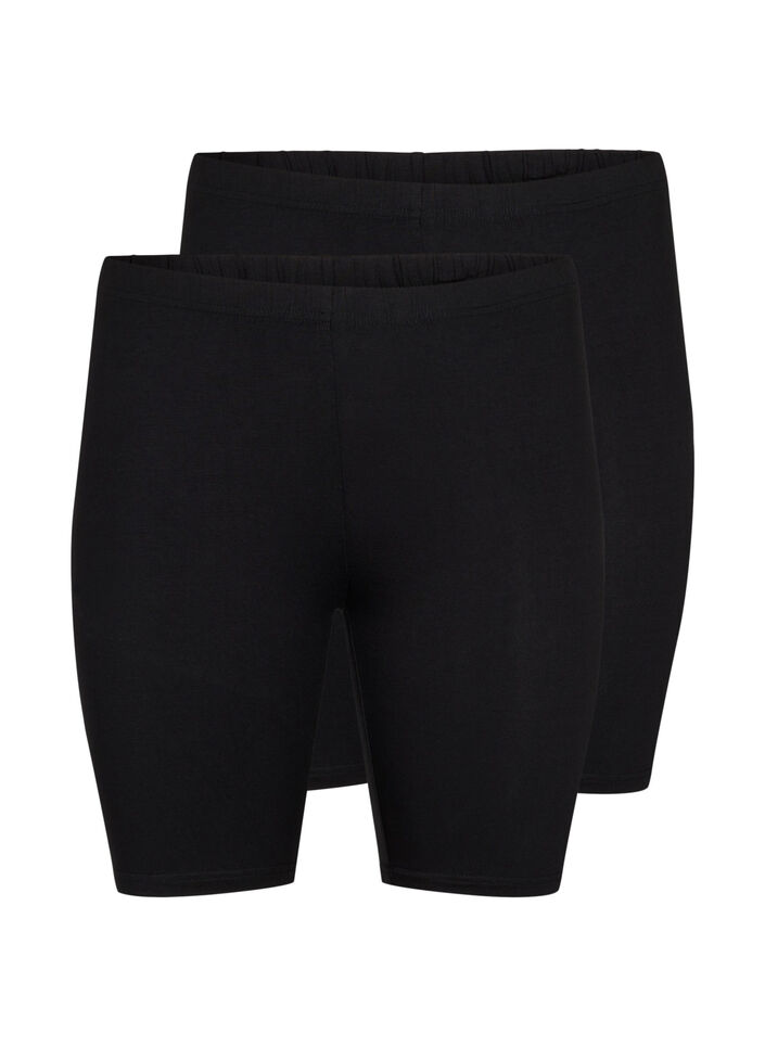  Wiskozowe szorty rowerowe 2-pack, Czarne, Packshot image number 0