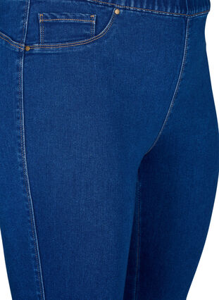 Jeansowe spodnie 3/4 z elastycznym paskiem, Dark Blue Denim, Packshot image number 2