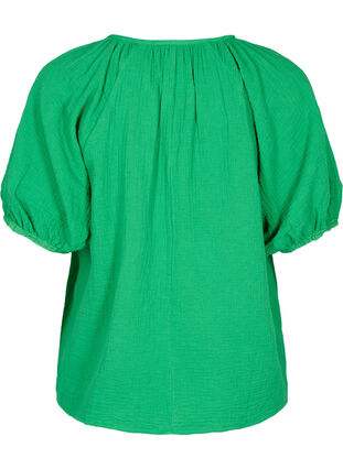 Bawelniana bluzka z rekawami 1/2, Bright Green, Packshot image number 1