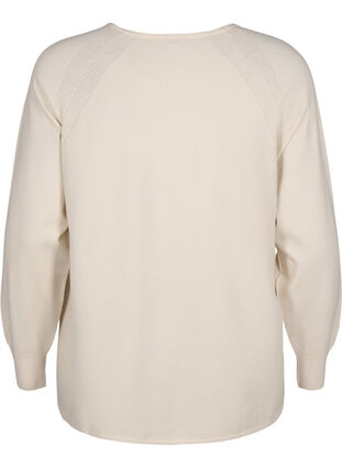 Dzianinowa bluzka z raglanowymi rekawami, Birch Mel., Packshot image number 1