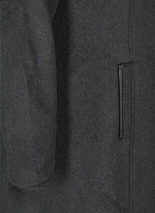 Kurtka z kapturem z domieszka welny, Dark Grey Melange, Packshot image number 3